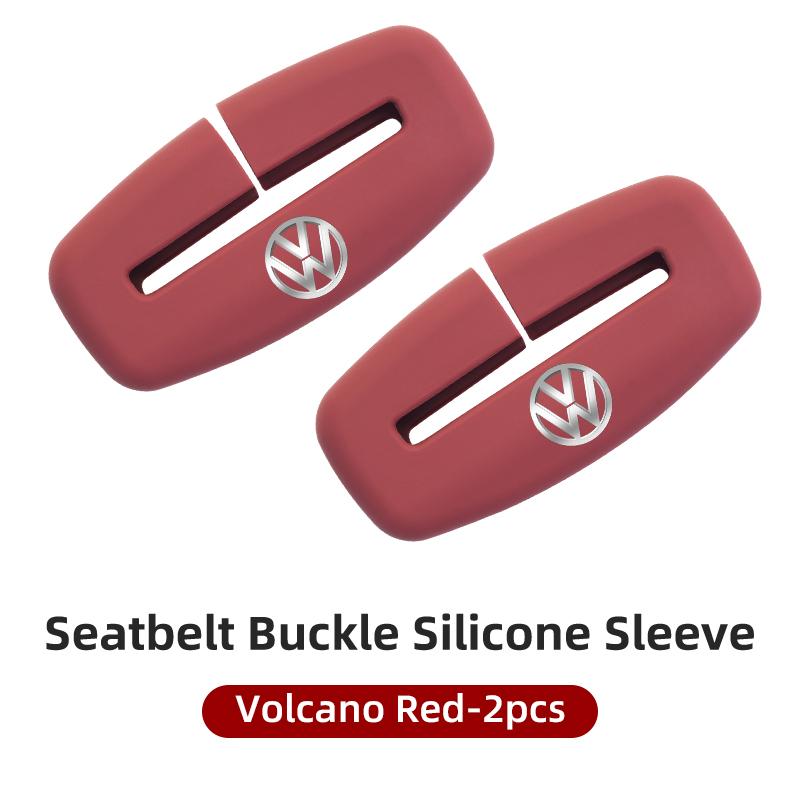 

2026 Hot For Volkswagen VW Silicone Anti Scratch Car Seat Belt Clip Protector Buckle Lock Cover For VW Scirocco Jetta Beetle Gol