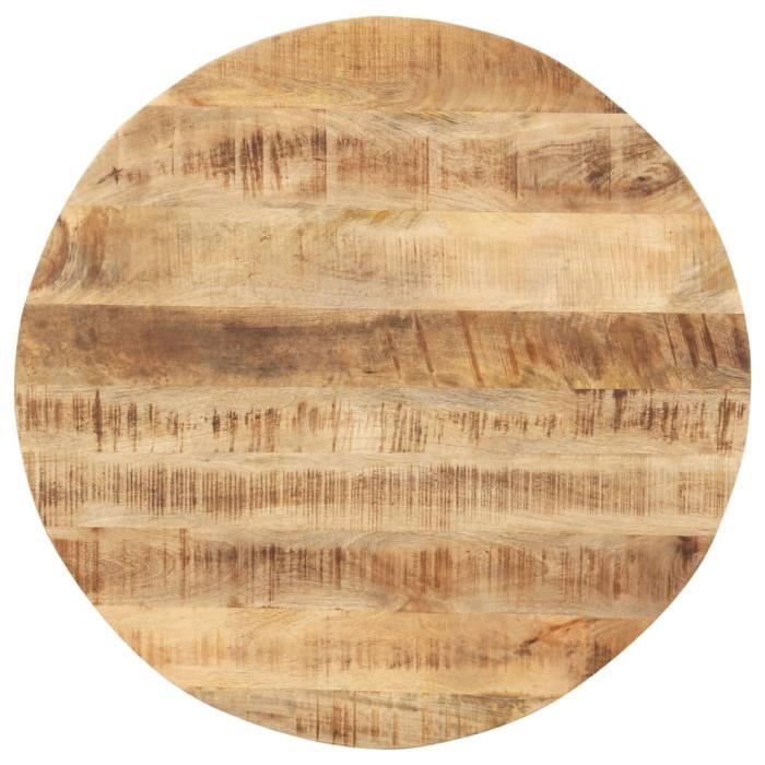 Table Top Solid Mango Wood Round 15-16 Mm 50 Cm