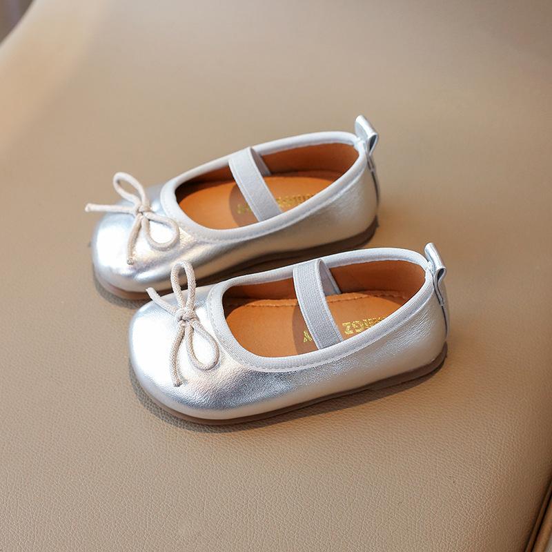 

Children Flats Girls PU Leather Shoes Spring Autumn Kids Dancing Shoes For Girl Soft Flexible Toddler Shoes Gold, Red, Silver 22