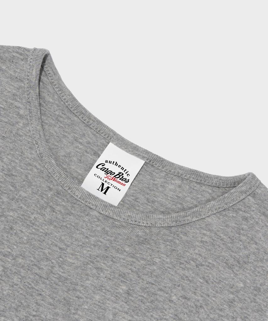 CARGOBROS FOR WOMAN Dot Logo Short Sleeve T-Shirt (Gray)