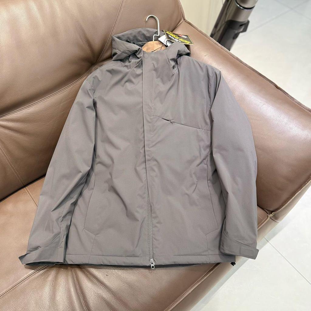 Men's Winter Outdoor Windproof Waterproof Lightweight Hooded Cotton Jacket with Double Zipper and Temperature-Locking Warmth.