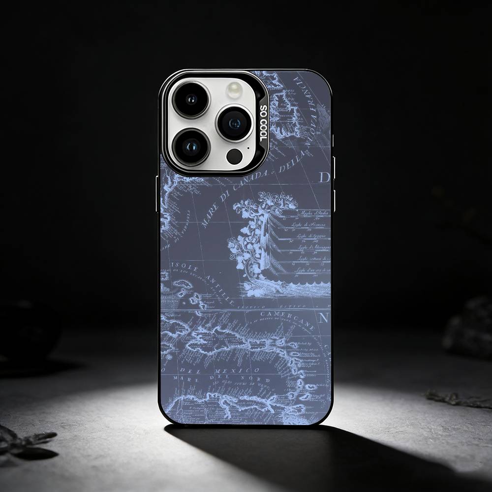 Famous City Sketch City Map Phone Case For iPhone 17,16,15,14,13,12,11 Plus,Pro Max,XS,Colored Silver Phone Case