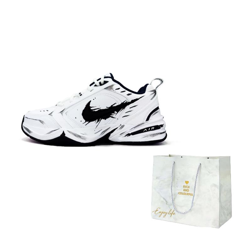 

Nike Air Monarch 4 Venom Erosion Leather Slip Resistant Slip Resistant Low top Chunky Sneakers Unisex Black White 415445-102() 43