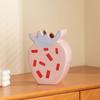 Creative Cartoon Strawberry Ceramic Vase Ornament Room Flower Arrangement Container Dining Table Strawberry Vase Home Decoration