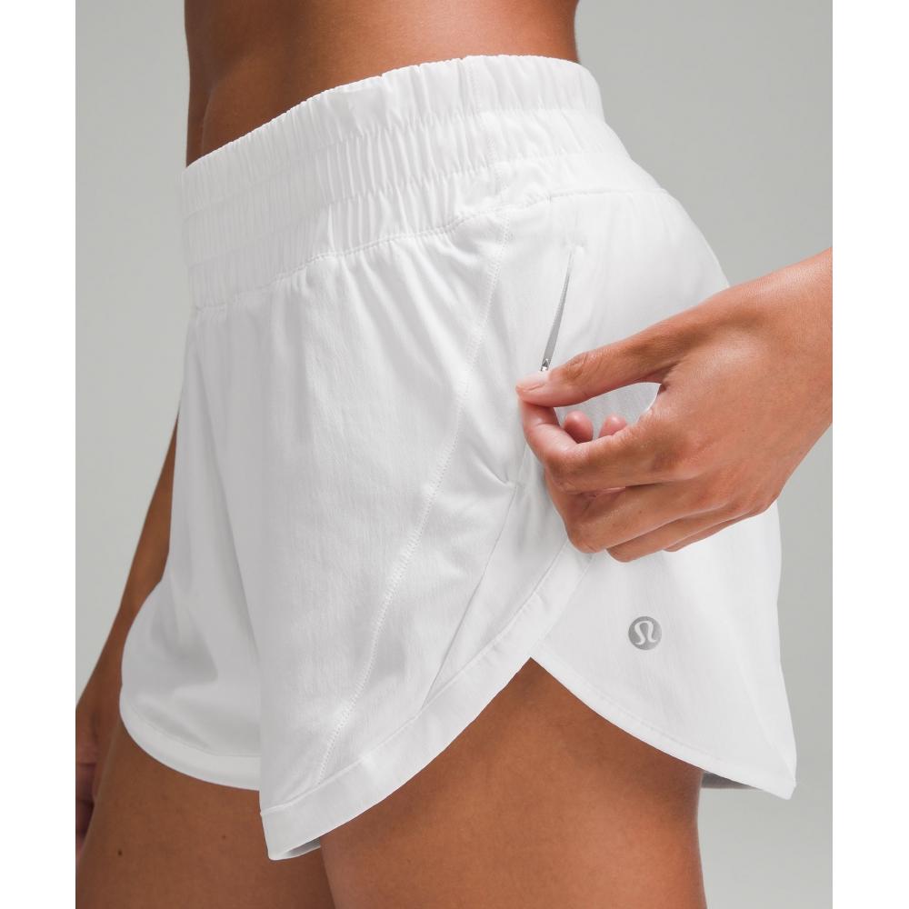Lululemon Track That High Rise Lined Short 3  White