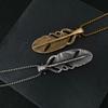 2023 New European & American Men's Punk Feather Wing Necklace