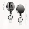 ID Lanyard Metal Zinc Alloy Pull Retractable Badge Reel Key Ring Clips Office Supplies Badge Holder Clip