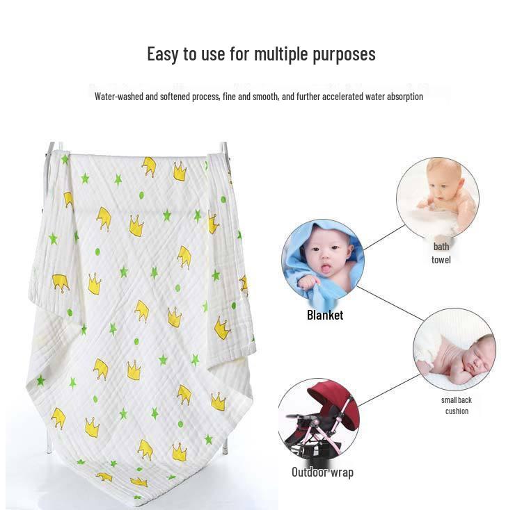 Class A Pure Cotton Gauze Newborn Swaddle and Bath Towel