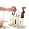 High-grade Chopstick Storage Holder White Flatware Organizer Chopsticks Storage Rack  Countertop