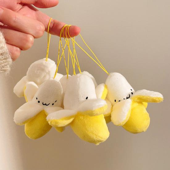 Peelable Banana Keychain Plush Animated Bag Charm Cute Banana Plush Stuffed Toys Christmas Wedding Birthday Gifts