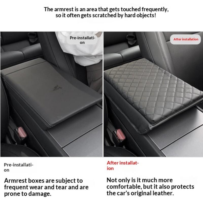 For Tesla Model 3 Highland Car Armrest Cushion Rest Arms Pad 2024 2025 Console Box Supports Arm Auto Accessories Protector