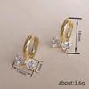 Fashion Copper Alloy Zircon Jewellery Drop Earrings For Women Wedding Party Gifts