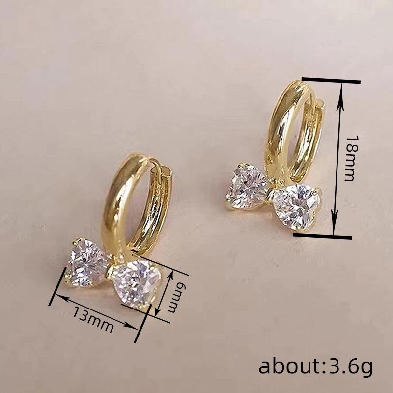 Fashion Copper Alloy Zircon Jewellery Drop Earrings For Women Wedding Party Gifts