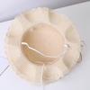 Small Daisy Children Beach Straw Hat Wide Brim Fisherman Hat Outdoor Straw Bag Cap Set  Summer