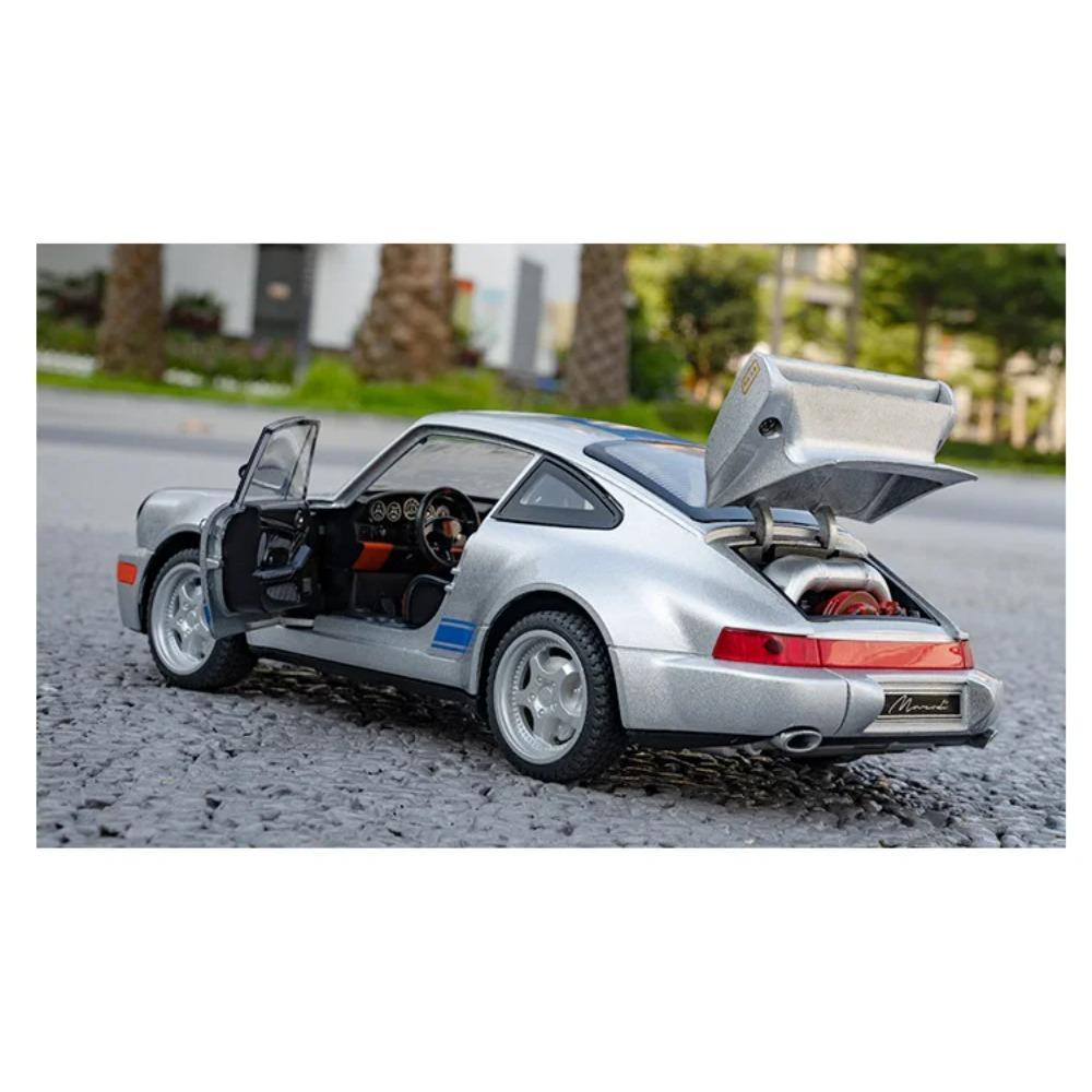 1/24 Porsche 911 964 Carrera RS Alloy Car Diecasts & Toy Vehicles Car Model Sound and Light Pull Back Car Toys for Kids Gifts