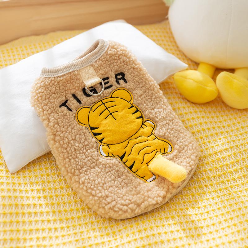 Cat Clothes Autumn and Winter Cute Small Animal Warm Fleece Small Dog Kitten Dog Bipedal Pet Cat Clothing