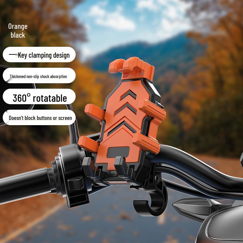 Shock-Absorbing Eight-Claw Phone Holder for Motorcycles, Electric Bikes, Bicycles, and Scooters