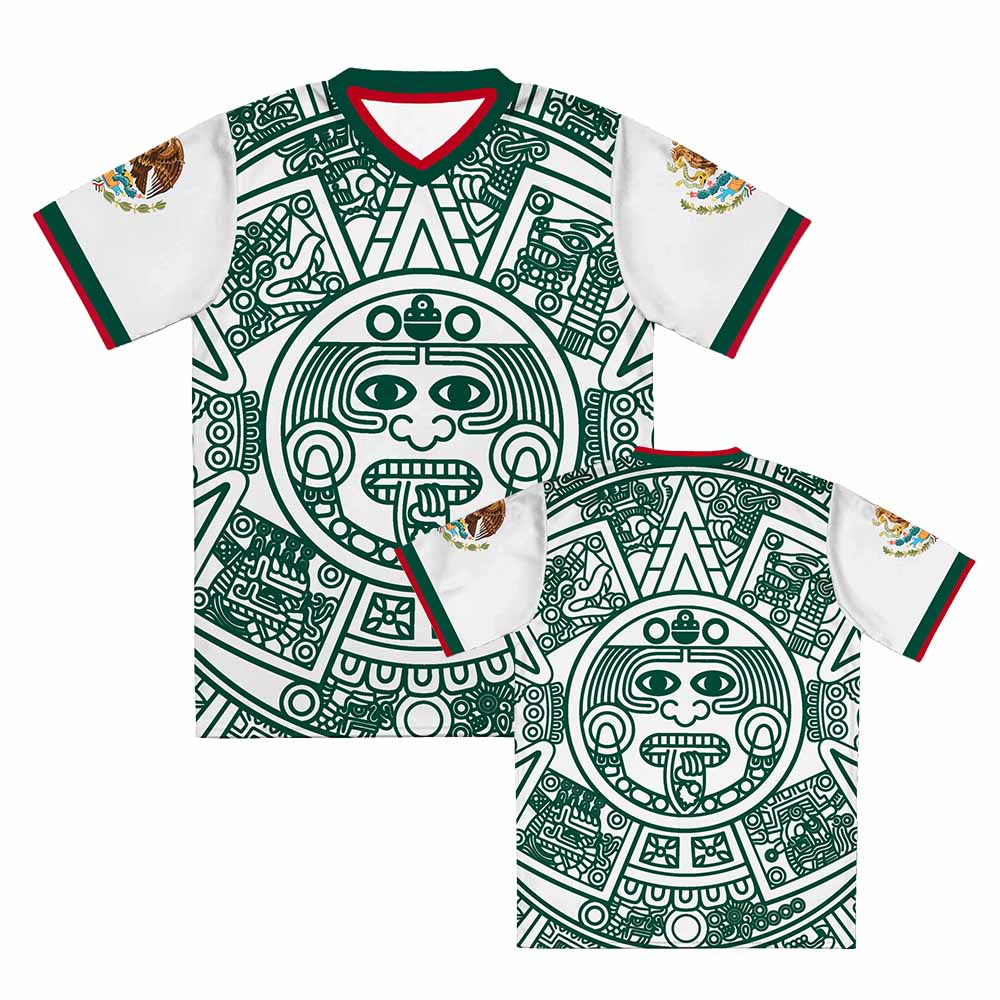 Mexiko Fußball T-Shirt Trikot Fußballspiel Fan Design Druck T-Shirt Kurzarm Locker Lässig Herren T-Shirts Streetwear Unisex Kleidung S
