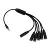 Earphone Mic Audio Adapter Cord Headset Splitter Cable 3.5mm Splitter Cable Stereo Splitter Wire