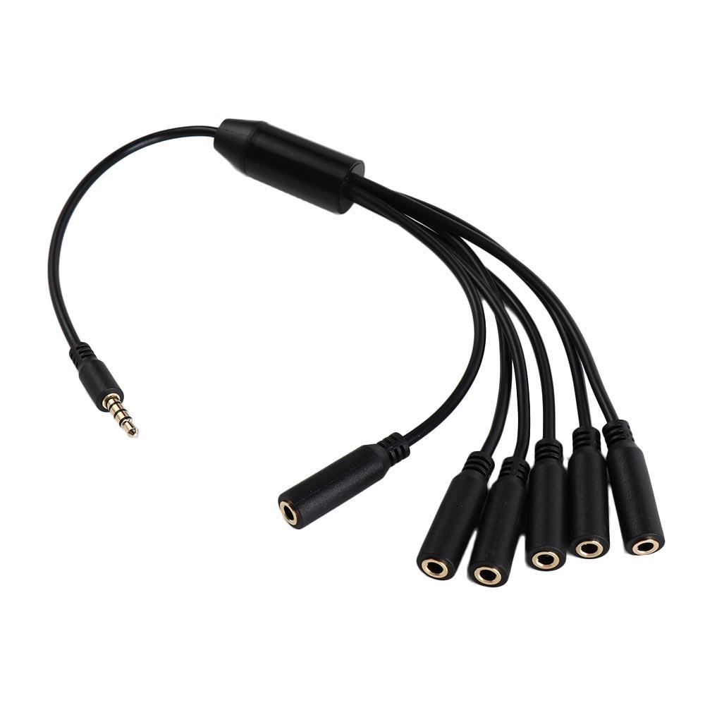 Earphone Mic Audio Adapter Cord Headset Splitter Cable 3.5mm Splitter Cable Stereo Splitter Wire