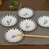 Waza no Kura Stylish Kutani Ware Small Plate Set (5 Plates) - Vegetables, Ceramic, Brand Name, Japanese Tableware, Made in Japan