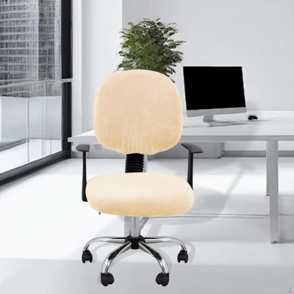Computer Chair Cover, Office Seat Split Stretch Backrest