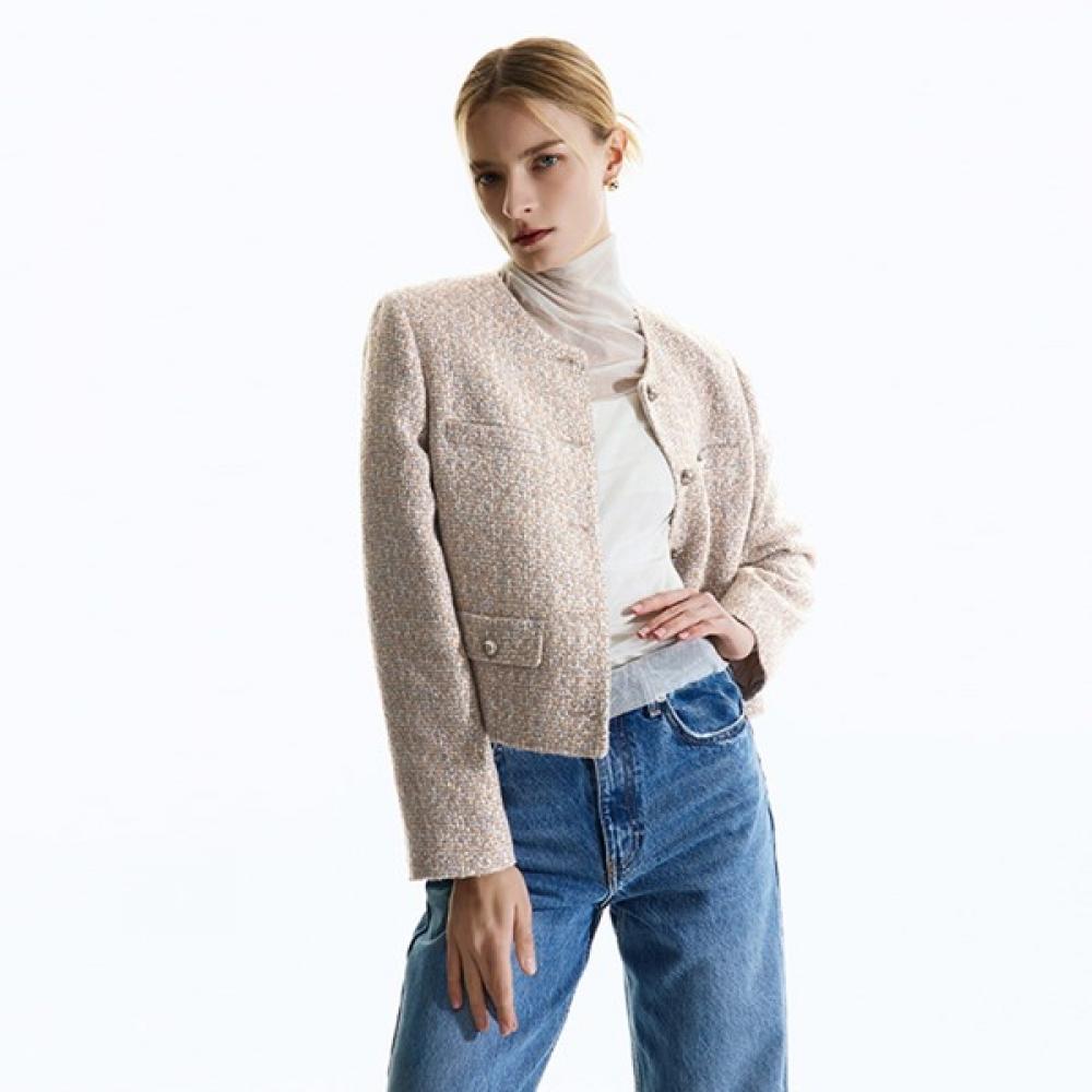 

She S miss Твидовый жакет с круглым вырезом Swwjkn31020 creamy/55