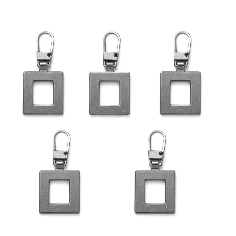5pcs Detachable Metal Zipper Pullers for Zipper Sliders Head Zippers Repair Zipper Pull Tab DIY Sewing Replacement Bags Jacket