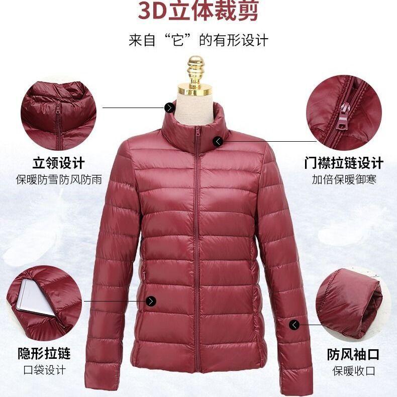 New cotton-padded clothes women's short large size slim fit winter light down cotton-padded clothes jacket small cotton-padded jacket