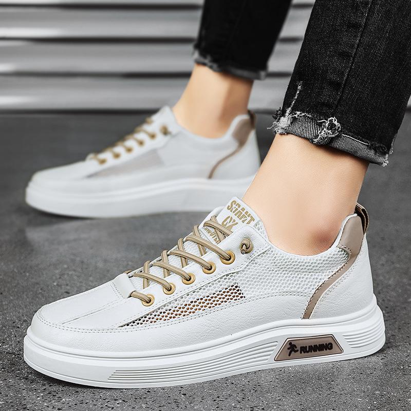 Summer new sports and leisure little white board shoes men's thin breathable mesh shoes