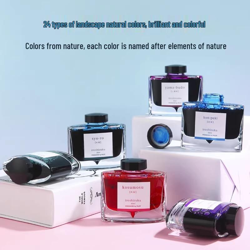 

Pilot Iroshizuku INK-50 Natural Color Ink for Non-Carbon Steel Pens Ink-50 Fs / Winter Commander