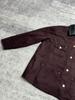 2024 Women's Retro Suede Velvet Lapel Jacket - Wine Red