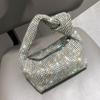 Women'S Bag Rhinestone Dinner Bag Big Diamond Knotted Hand Bag Fashion Full Diamond Armpit Bag Women'S Bag Small Bag