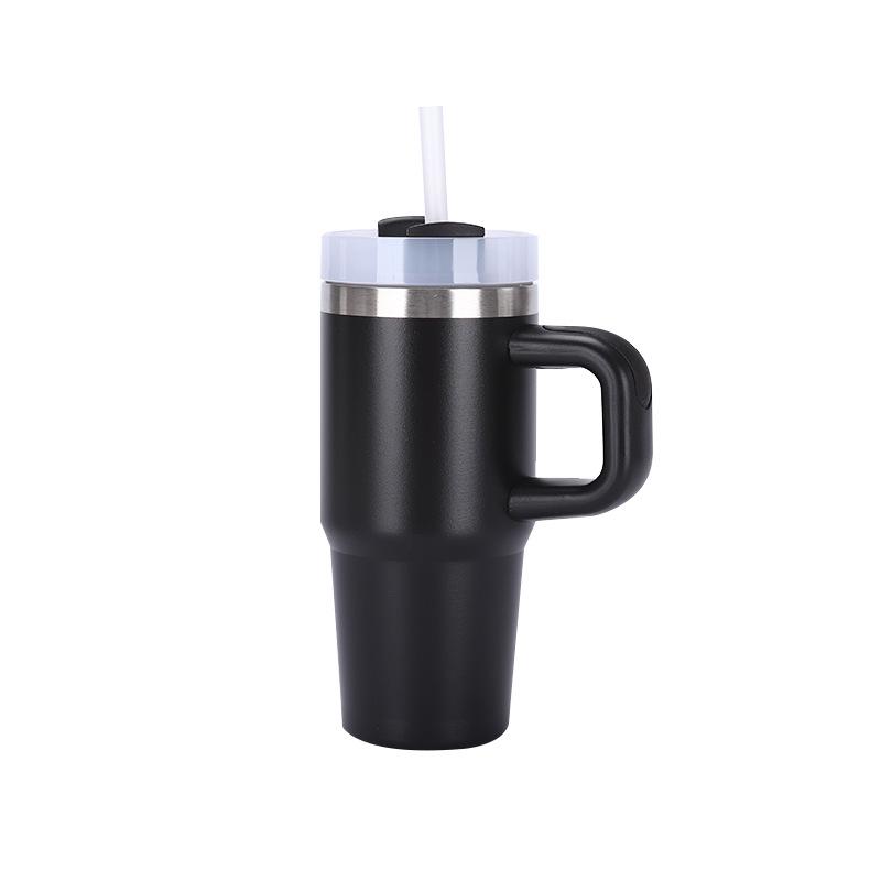 Tazza termica da auto Cross Seconda Generazione 14oz con Manico, Acciaio Inossidabile 304, Grande Capacità, Tappo con Cannuccia Ice Buster