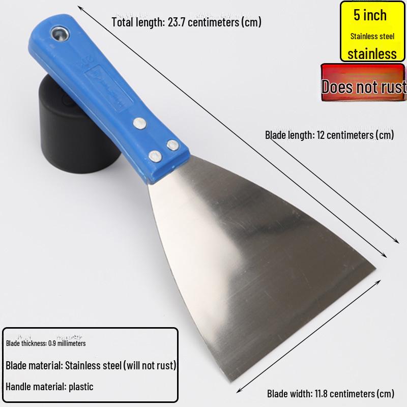 Plastic Handle Stainless Steel Putty Knife - Thickened Scraper & Cleaning Shovel