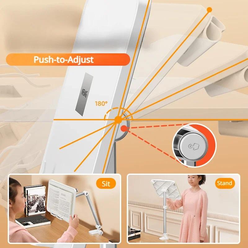 Oatsbasf Tablet Stand Height Angle Adjustable Tablet Holder Stand Sapce-Saving Reading Holder Lazy Bracket Tablet Accessories