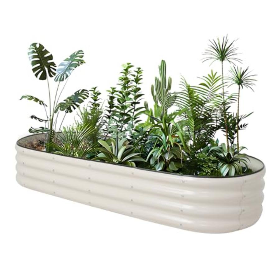 

Galvanized Raised Garden Bed Kit Outdoor Metal Planter Box for Backyard Gardening Planting Vegetables and Patio 70.8x23.6x11.8 United States