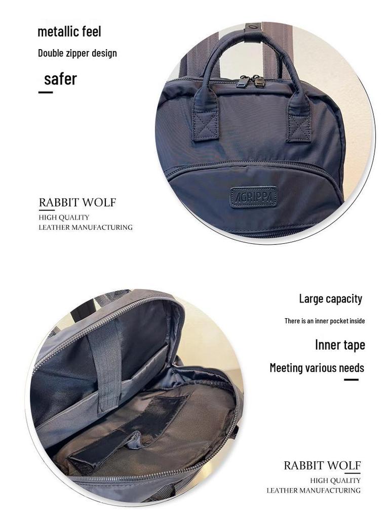 Stylish Nylon Multi-Pocket Laptop Backpack for Business and Commuting