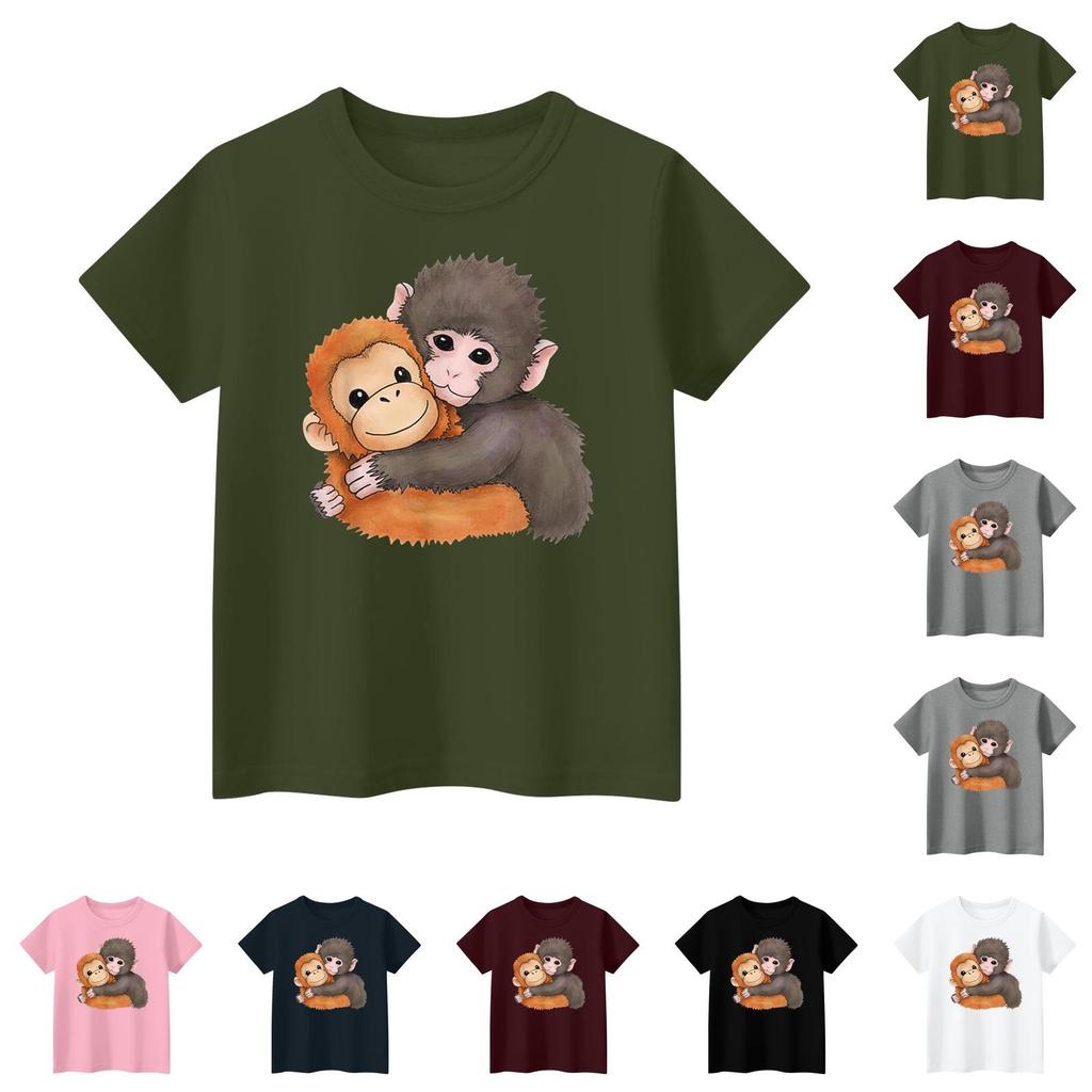 Boys' And Girls' Printed Fashion Casual Short-Sleeve T-Shirts
