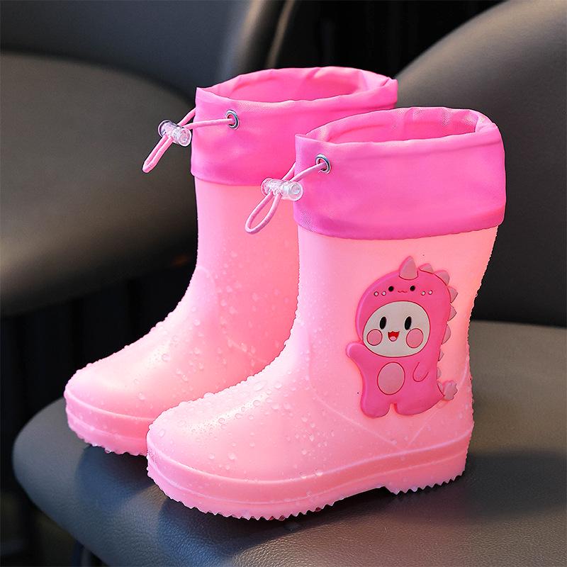 Kids' Waterproof Dinosaur Rain Boots for Boys & Girls Aged 1-7 - Lightweight, Non-slip Footwear