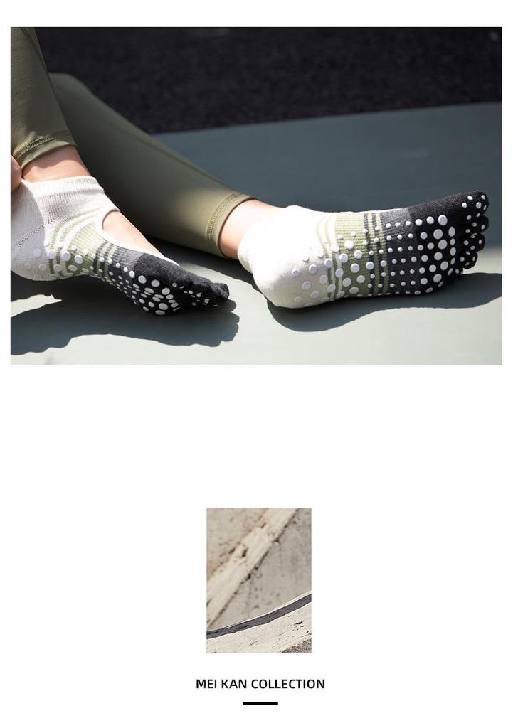 MEIKAN Five-Finger Non-Slip Yoga & Pilates Socks