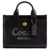 Cargo 20 Logo Print Gold Hardware Pebble Leather Tote Bag Women Tote Black CAO26-B4BK