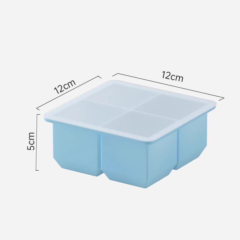 Bear Ice Mold Silicone 4 Grid Ice Tray Diy Home Kitchen Ice Cube Tray Frozen Coffee Milk Tea Ice Molds Cocktails Kitchen Tool