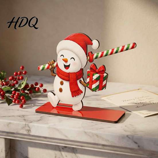 Solid Wood Paper Holder Christmas Wooden Napkin Holder Santa Snowman Reindeer Tabletop Tissue Reusable Holiday Kitchen Accessory Stand with