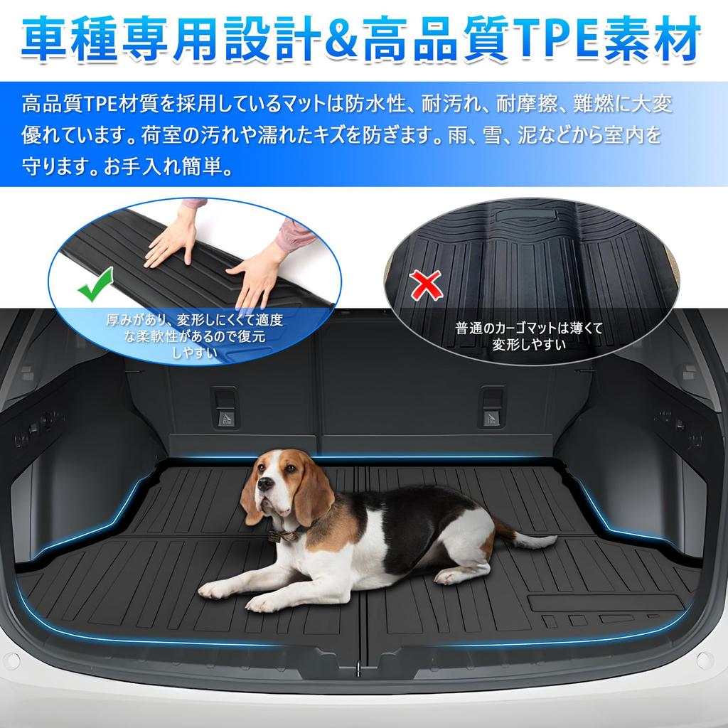 CARVANTA Black Cargo Mat for Subaru Forester SK Series Made of 3D Molded Trunk Mat with High Waterproof and Stain Easy Custom Interior and Protective