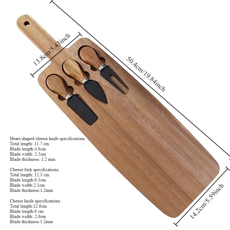 Acacia Cheese Plate Cover Cheese Knife Cheese Plate Steak Plate