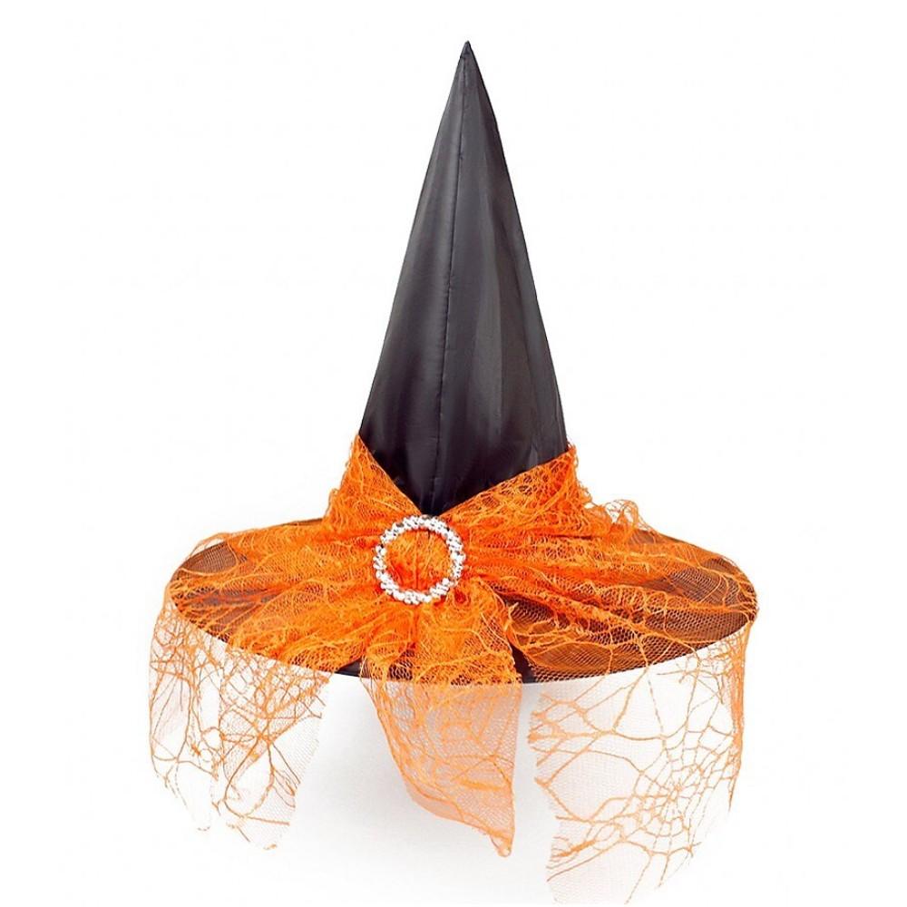 Halloween Witch Hat Decoration Props Reusable Witches Hats Cloth Adult Children Cosplay Hat Prop Party Cosplay Polyester Taffeta