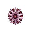 Crystal Flower Brooch High-End Women'S Retro Elegant Oval Brooch Pin Suit Coat Accessories