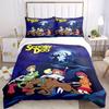 3dílná sada povlaků na přikrývku Scooby Doo Mystery - Měkké a útulné povlečení pro ložnici, pokoj pro hosty a kolej, 3dílná sada 1 povlak na přikrývku + 2 povlaky na polštář