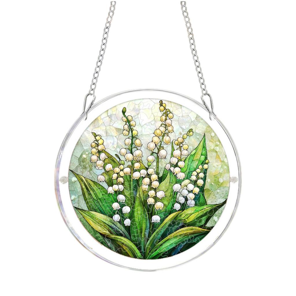 20cm 2D Acrylic Puzzle Garden Sun Catcher Hanging Ornament Spring Themed Bird Design Decorative Window Hanging Art Piece